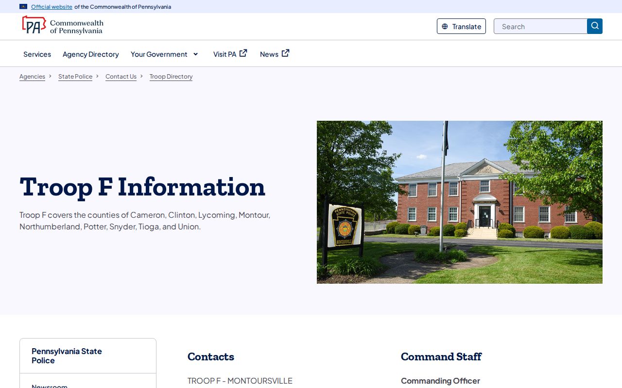 Potter County arrest records PSP Coudersport station listing