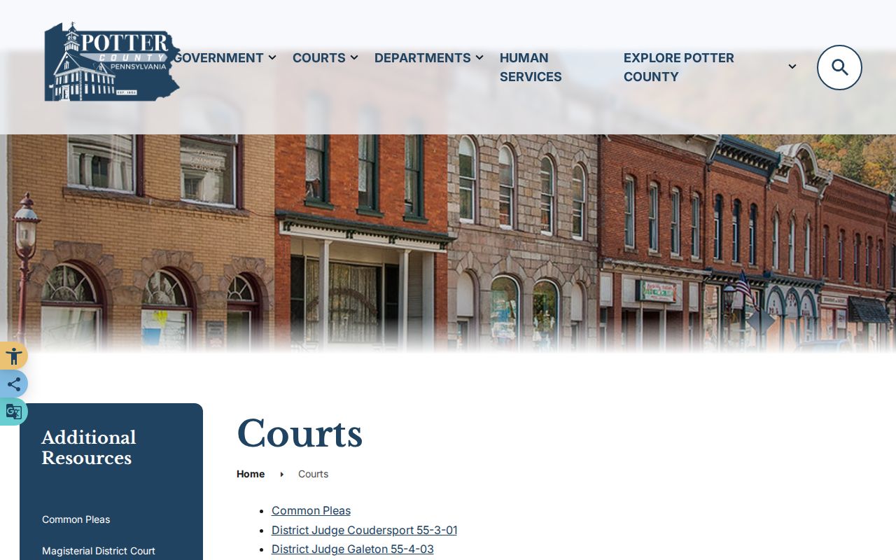 Potter County criminal court cases directory