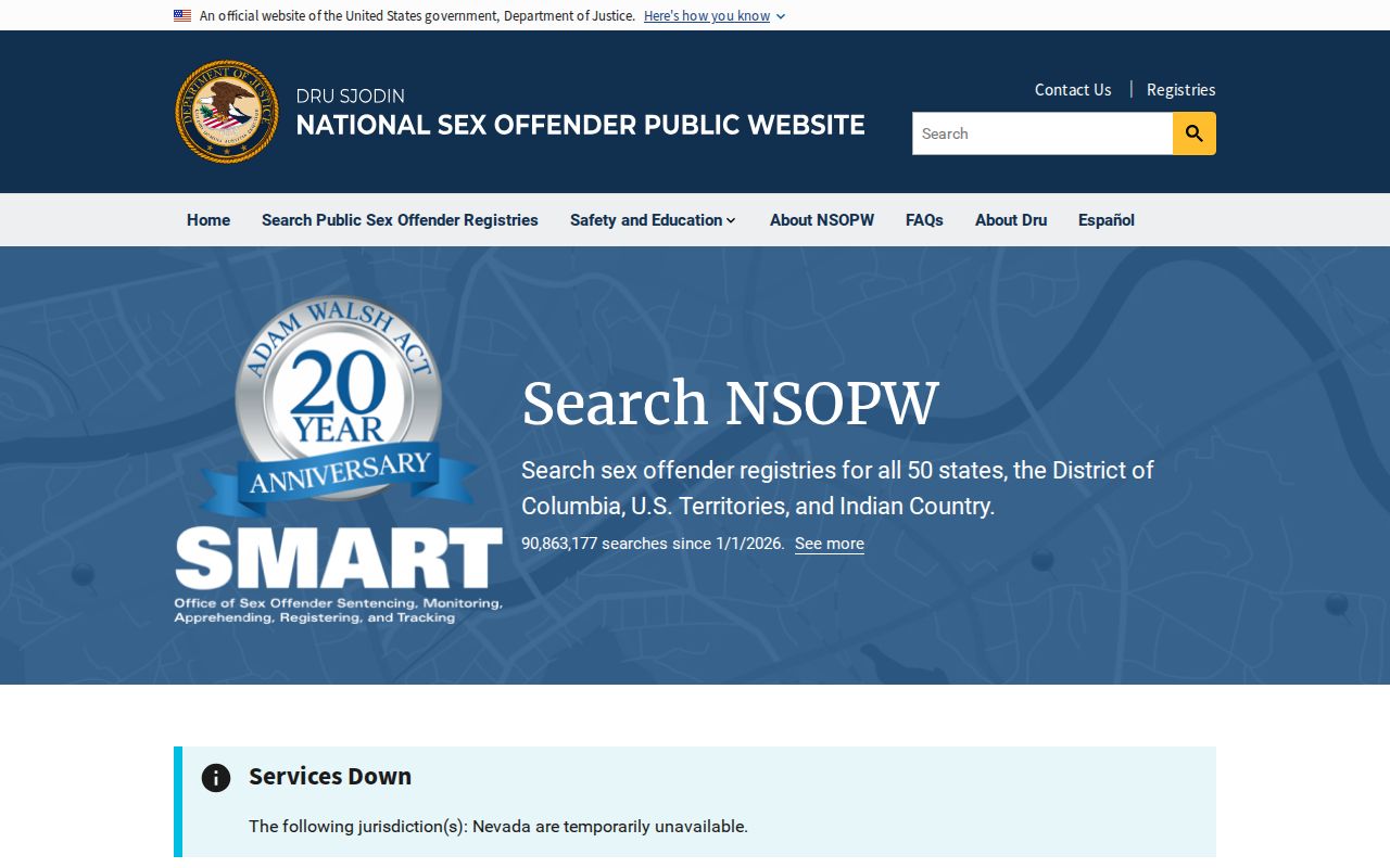 National supplement to a Potter County sex offender check